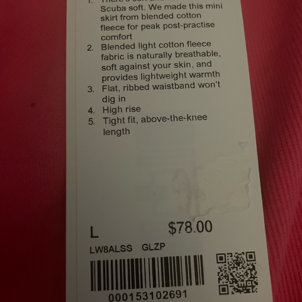 Lululemon Scuba HR Mini Skirt NWT - Picture 5 of 5